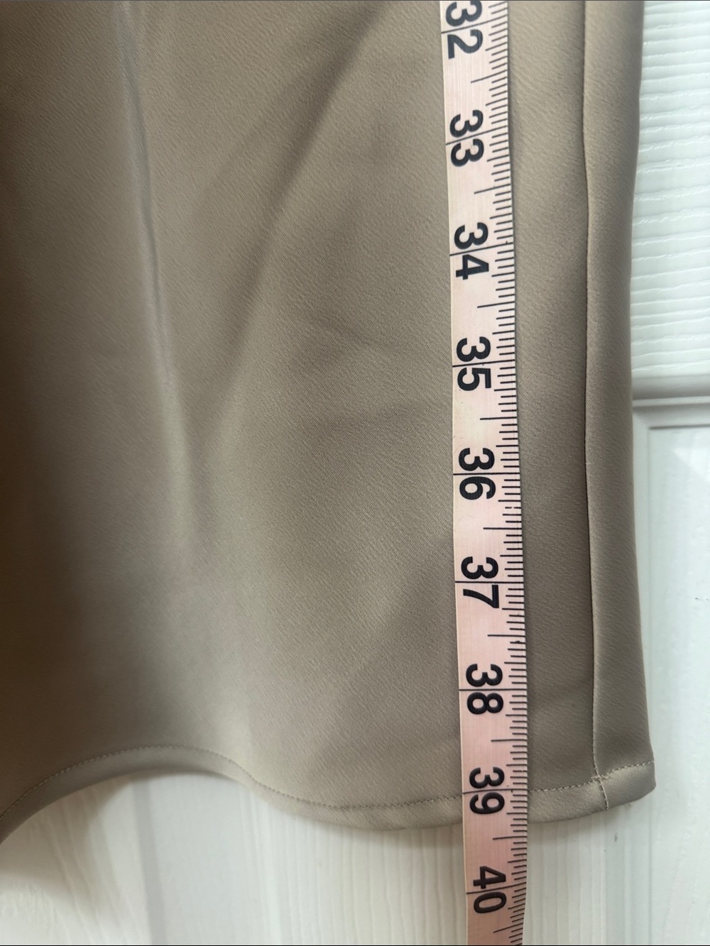 Banana Republic Taupe Slip Midi Dress with V-Neck - Picture 8 of 8